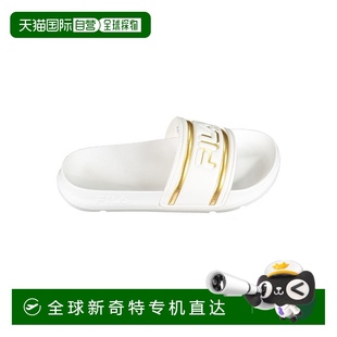 美國奧萊 白色 直發斐樂 涼鞋 自營fila長絲聚乙烯女式