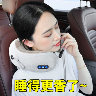 汽車頭枕車用記憶棉車載護(hù)頸枕車內(nèi)頸椎靠枕脖子枕頭按摩脖枕電動(dòng)