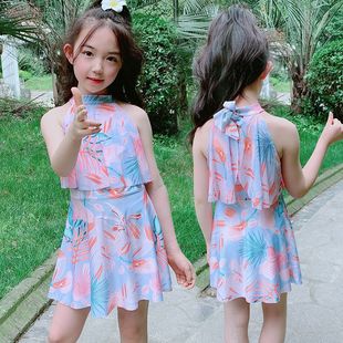 15歲泳衣女孩分體可愛公主裙式 泳衣女款 初中生微胖女孩速干兒童6