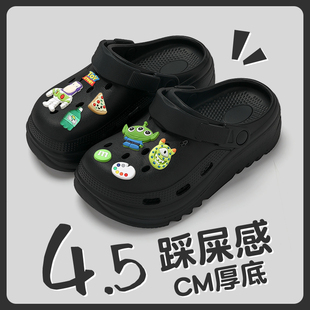 情侶外穿沙灘開(kāi)車(chē)涼鞋 厚底洞洞鞋 防滑防臭2024新款 夏季 女夏天 男款