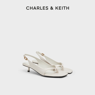 方頭小貓跟夾趾涼鞋 CHARLES&KEITH25夏新款 1法式 60920392 女 CK1