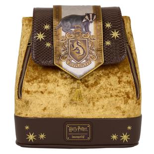 Loungefly哈利波特Hufflepuff赫奇帕奇旗幟天鵝絨迷你背包