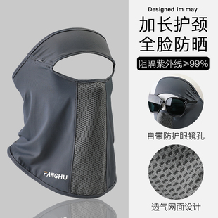 UPF臉基尼額頭防曬面罩薄款 透氣運動遮臉耳朵護頸防紫外線戴眼鏡