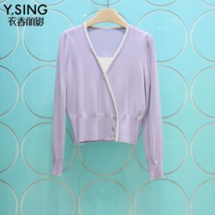 羊毛衫 YSING衣香麗影專柜正品 假兩件修身 新款 YMS32401203 2025春季