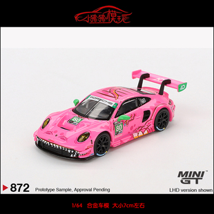 粉霸王龍AO Racing賽車模型 64保時捷911GT3R 現貨MINI