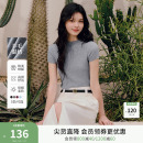 超好看上衣 毛衣內(nèi)搭打底短袖 秋水伊人圓領毛針織衫 2025年早秋新款