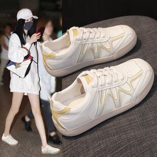 百搭休閑輕便軟底顯腳小夏天皮面透氣女鞋 2025新款 女夏薄款 運(yùn)動(dòng)鞋