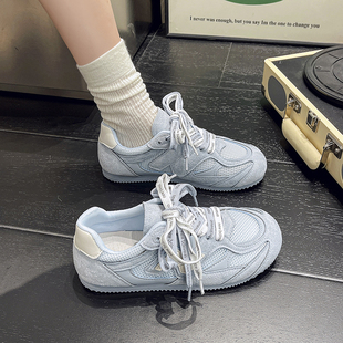 女2025新款 德訓(xùn)鞋 軟底休閑鞋 個性 韓版 百搭輕便跑步運動鞋 潮流時尚