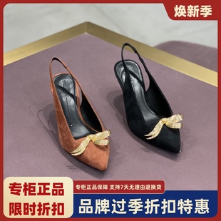 女SLP318109 金屬蝴蝶結尖頭半涼鞋 STELLA LUNA春夏優雅高跟女鞋