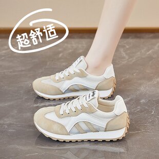 夏季 2025新款 網面透氣網鞋 網紅學生德訓鞋 休閑阿 網紅爆款 時尚 女鞋
