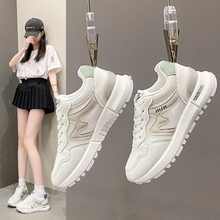 女鞋 透氣網面阿甘小白鞋 2025新款 夏季 軟底不累腳休閑 爆款 網紅爆款