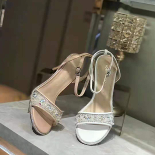 細(xì)高跟涼鞋 RM17225夏季 女一字帶 Roberta諾貝達(dá)女鞋 皇冠專柜正品