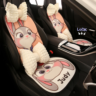 2024汽車坐墊小車SUV四季 卡通座套女生可愛座椅套網紅女士車座墊