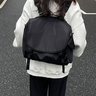 牛津布雙肩包f女2023新款 通勤輕便背包休閑運動騎行斜挎包兩 時尚