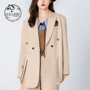 暖沙色小西裝 迪哈利新款 上衣外套女DH223A95368D HARRY
