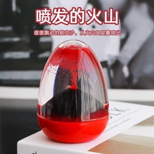 喜萊卡網紅火山噴發油滴沙漏計時器創意解壓桌面玩具擺件畢業禮物