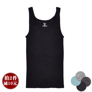 正品 BSW802 簡約純棉顯瘦修身 hanes恒適打底背心U領女純色夏季