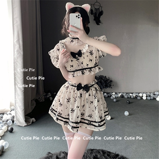 cutie性感女仆制服可愛校園內衣純欲睡衣服碎花裙睡裙套裝 女