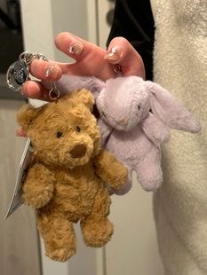 英國jELLYCAT草莓巴塞羅熊手袋掛飾鑰匙扣掛件玩偶毛絨泰迪熊禮物