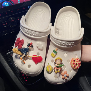面可愛裝 小女孩CROCS洞洞鞋 扣配飾3D卡通系列鞋 花鞋 飾蝴蝶結 鞋