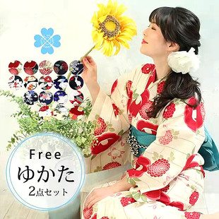 清倉瑕疵款 日系復(fù)古拍照服特價(jià) YUKATA 式 日本和服浴衣女傳統(tǒng)款