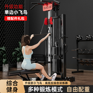 單邊飛鳥(niǎo)龍門架家用小型力量健身夾胸多功能高低拉綜合訓(xùn)練器劃船