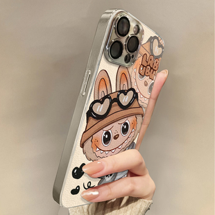 適用于蘋果16promax手機殼疊影拉布iphone12 xr男女11pro外潮牌14Promax 13套硅膠xs全包防摔15ultra網紅新款