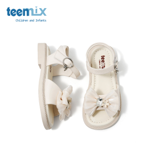 百搭中大童公主鞋 teenmix女童涼鞋 時(shí)尚 新款 軟底防滑兒童 2025夏季