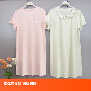 單件裙 透氣睡衣寬松家居服短袖 香蜜閨秀25203021女士夏季 睡裙薄款