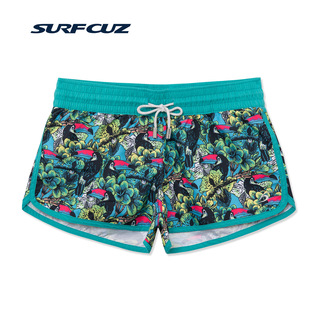 情侶款 寬松海邊度假男短褲 多情鳥款 女士速干沙灘褲 夏季 surfcuz