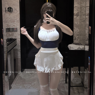 辣妹計(jì)劃：被你寵壞 帶胸墊睡裙女仆性感睡衣cos制服純欲qqny套裝