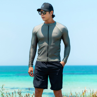 浮潛服保暖水母衣溫泉游泳套裝 潛水服男士 泳衣防曬速干沖浪服長袖