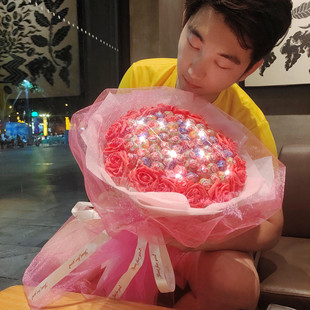 99顆雅客天天棒成品七夕情人節(jié)禮物送男女朋友零食創(chuàng)意棒棒糖花束