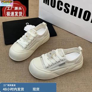 鞋 女2025新款 子歐洲站女款 輕便板鞋 夏季 休閑鞋 厚底增高軟底小白鞋