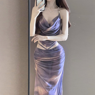 比基尼泳衣女2025新款 小胸聚攏顯瘦性感泡溫泉度假 三件套分體裙式