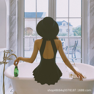 連體游泳衣女2025新款 性感美背顯瘦遮肚韓國(guó)ins純欲網(wǎng)紅風(fēng)泡溫泉