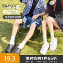 夏男女2025新款 三福洞洞鞋 增高厚底EVA防滑情侶基礎(chǔ)外穿涼拖鞋