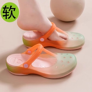 軟底女2025新款 0710r 瑪麗珍防滑輕便外穿厚底沙灘果凍涼鞋