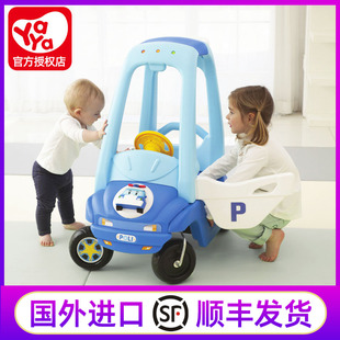 韓國兒童小房車POLI四輪踏行公主車游樂場手推小汽車玩具車可坐人