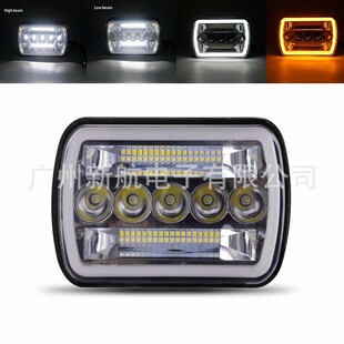 LED燈 MJ福特雪佛蘭汽車 熱銷 適用吉普牧馬人5x7英寸方形大燈YJ