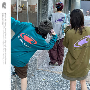 基本TEE 印花長袖 海松 湖藍 哭喊中心 CryingCenter 混凝土 logo款