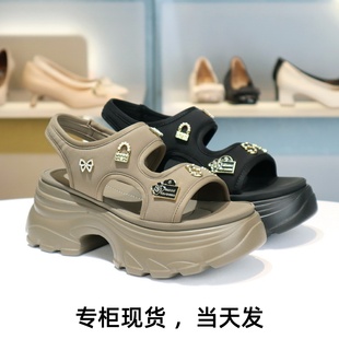 KMD53289 水鉆舒適沙灘女涼鞋 COMELY康莉2025新款 厚底露趾休閑涼鞋