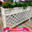 白色餐廳卡座隔斷花架餐飲圍欄工廠辦公室過道屏風(fēng)矮墻綠植架裝 飾