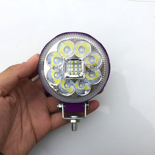 汽車led射燈超亮三寸圓燈貨車12v24v倒車燈邊燈工程車叉車大燈霧