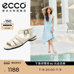 沙灘鞋 ECCO愛步女鞋 氣質涼鞋 2025春夏新款 雕塑233823 羅馬涼鞋