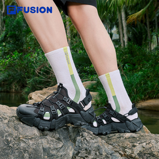 新款 男2025夏季 男士 戶外運動透氣山脈鞋 FILA 男鞋 FUSION斐樂涼鞋