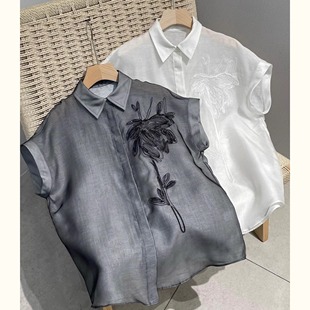 襯衫 清倉撿漏 氣質無袖 不撞款 買手店專柜外貿女韓系穿搭歐貨時尚