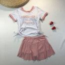 運動風可愛少女溫泉游泳裝 學生分體泳衣女保守顯瘦遮肚裙式 平角褲