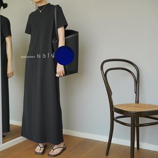 品牌專柜折扣店商場撤回外貿女裝 清倉加厚系列氣質簡單T恤連衣裙
