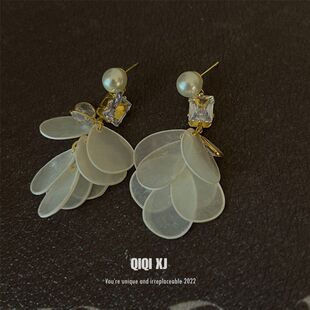 夏日度假風(fēng)貝殼流蘇耳釘輕奢高級(jí)感時(shí)尚 耳環(huán)小眾獨(dú)特設(shè)計(jì)精致耳飾